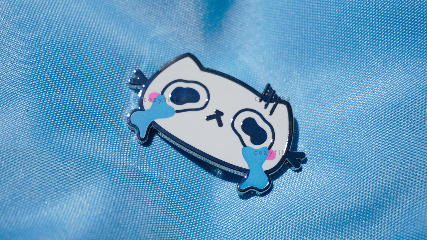 Neko Crying Enamel Pin