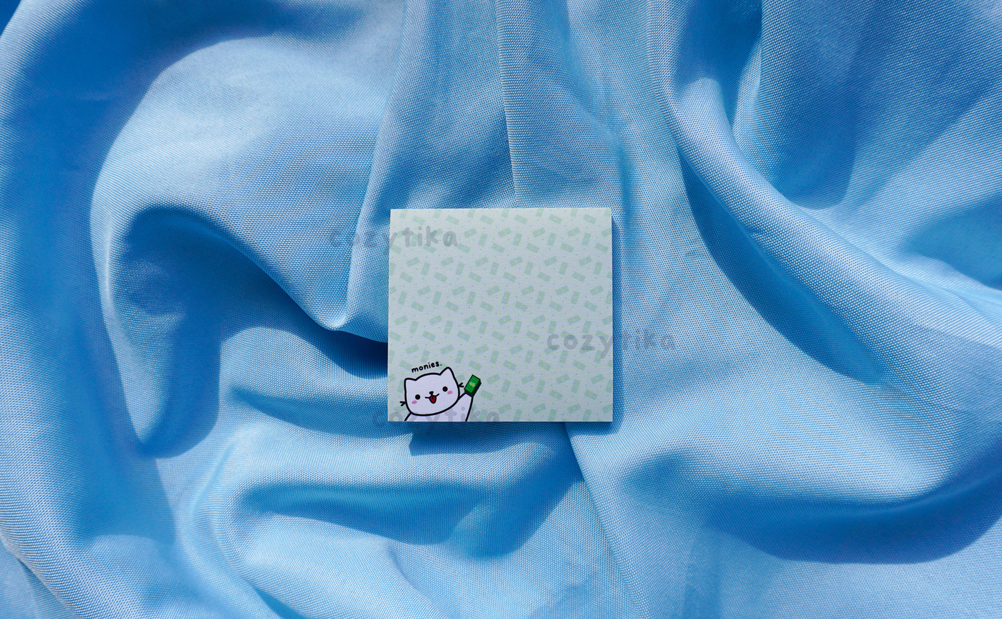 Neko Monies Adhesive Notepad