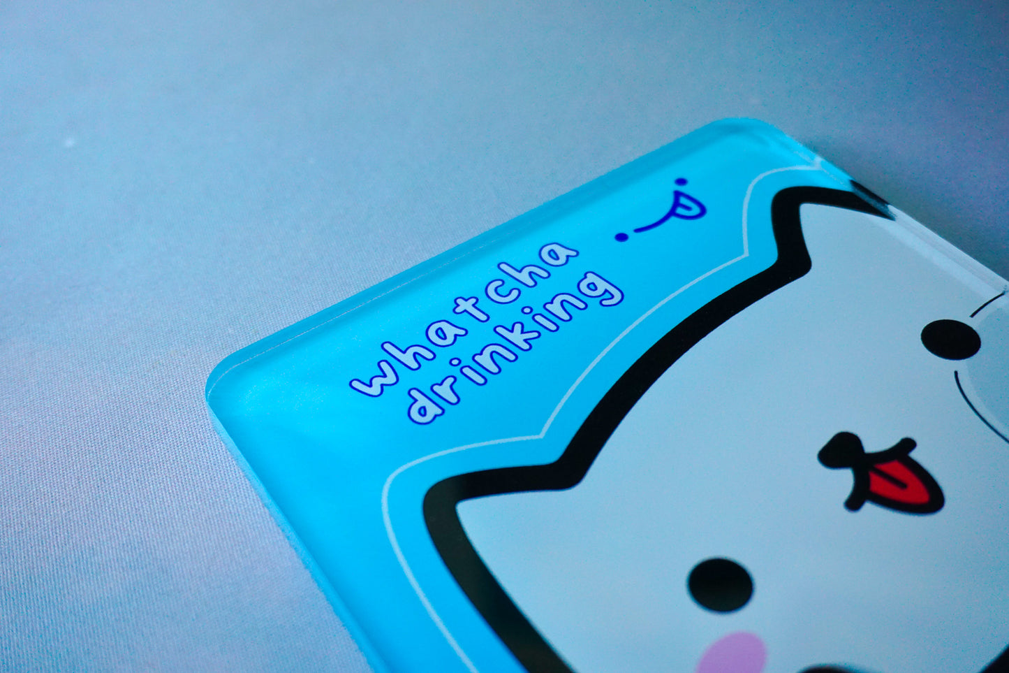 "Whatcha Drinking" Neko Coaster