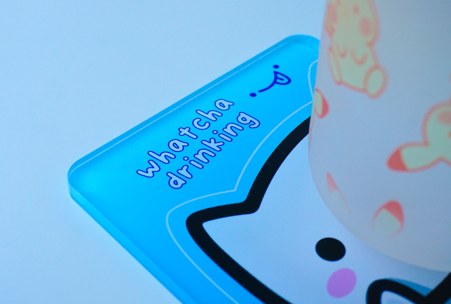 "Whatcha Drinking" Neko Coaster