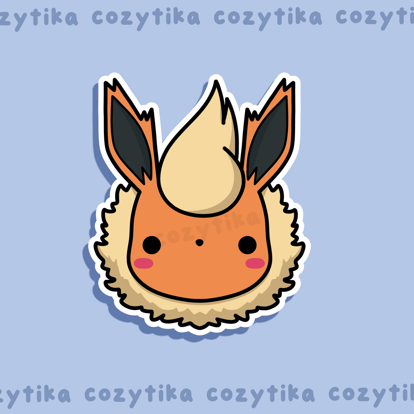 Flareon head sticker graphic