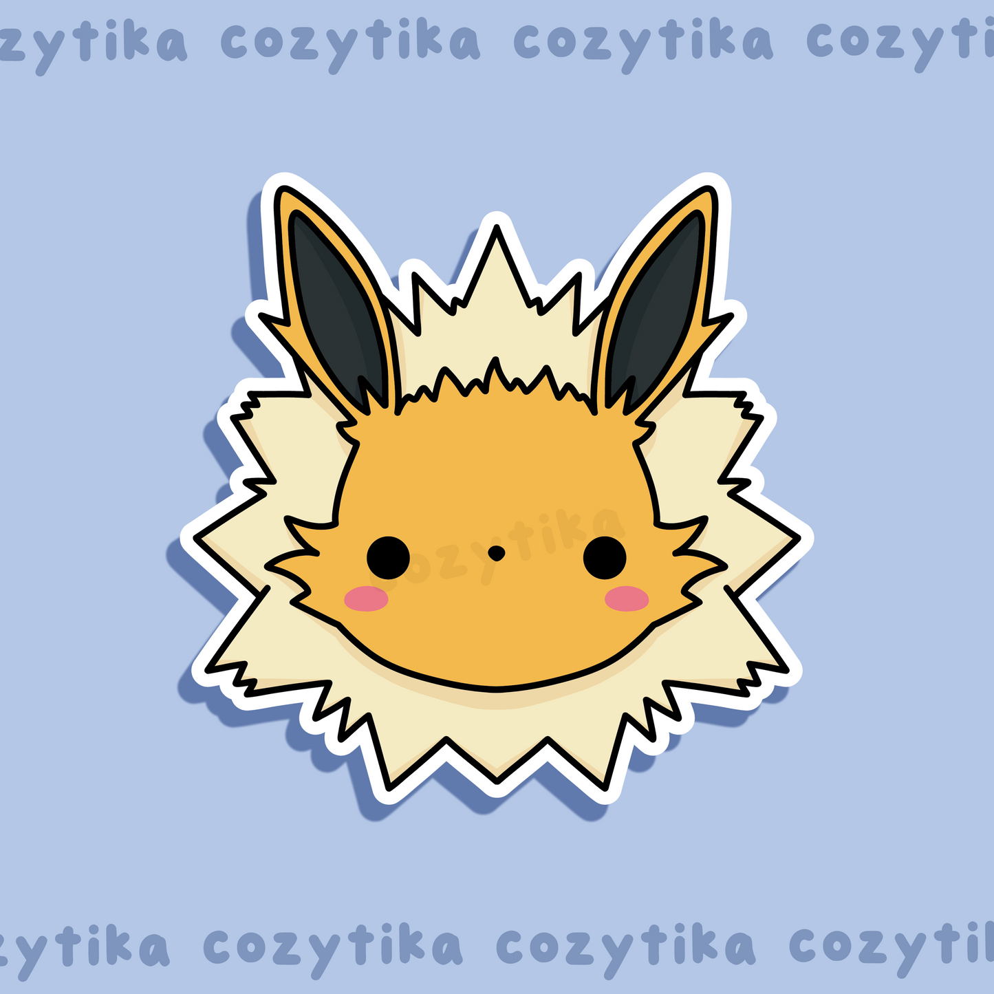 Jolteon head sticker graphic
