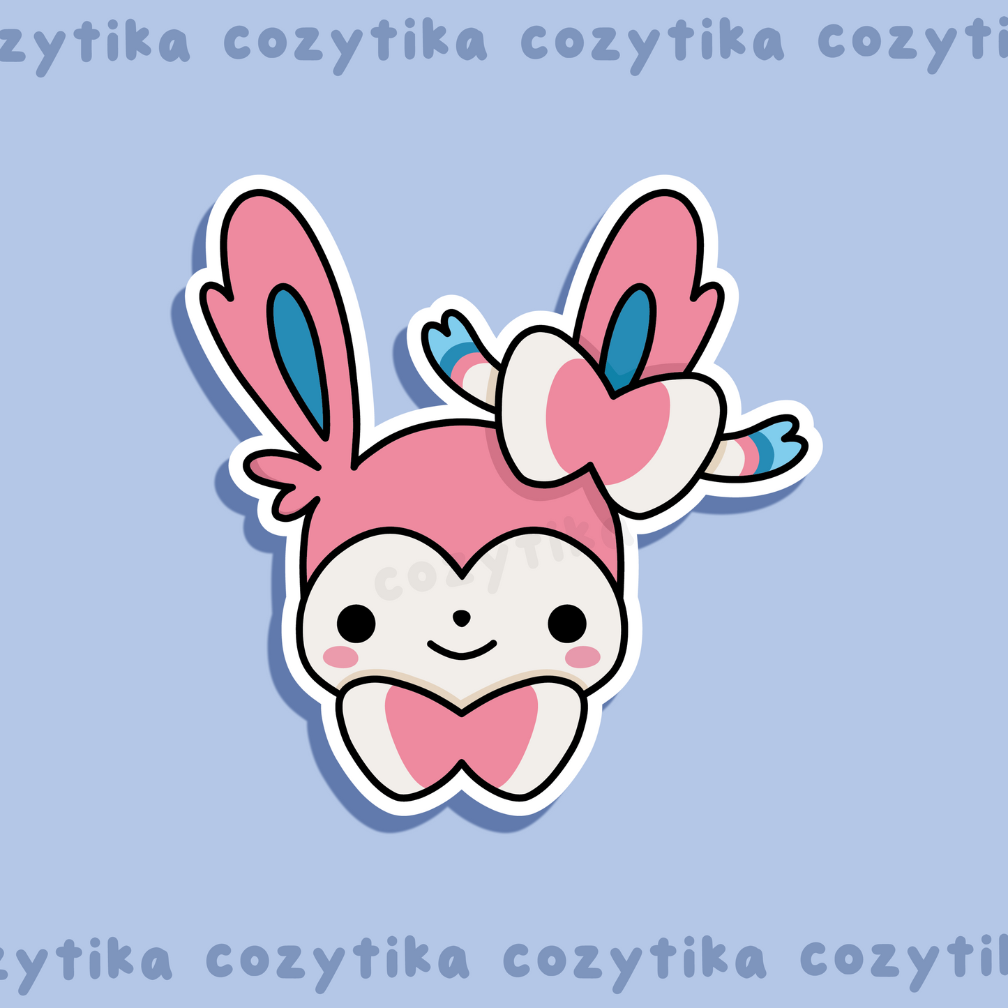 Sylveon head sticker graphic