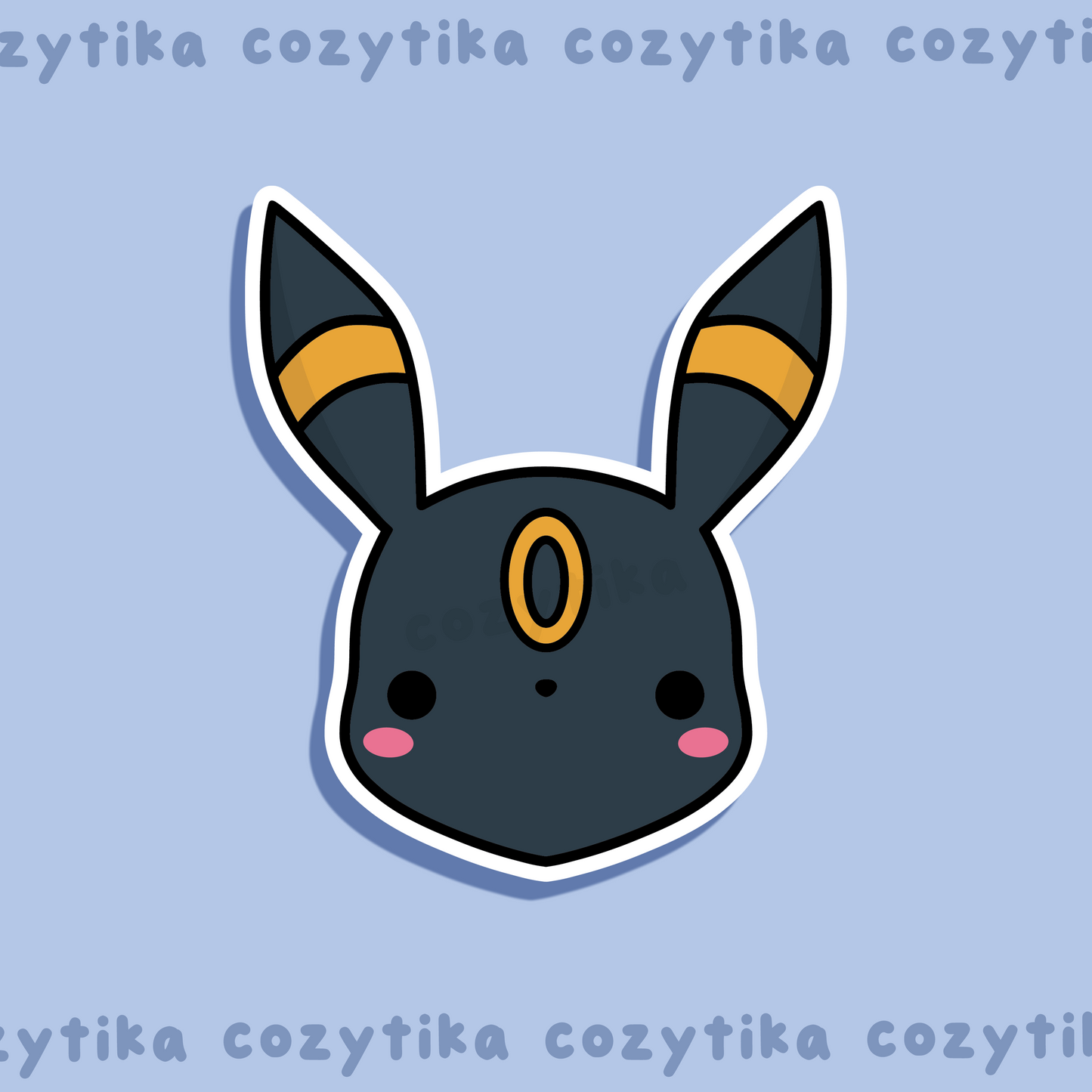 Umbreon head sticker graphic
