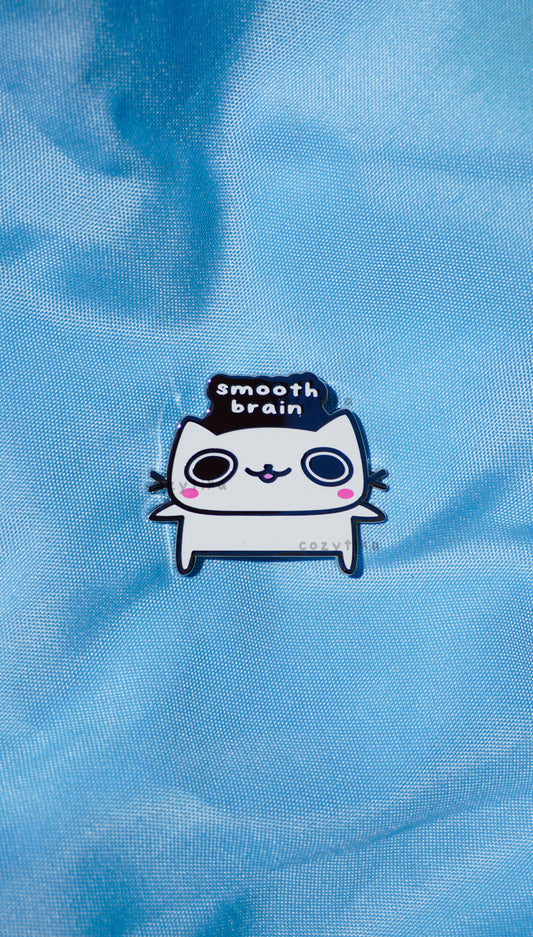Neko Smooth Brain Enamel Pin