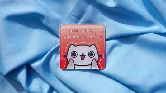 “Nice Drink” Neko Coaster