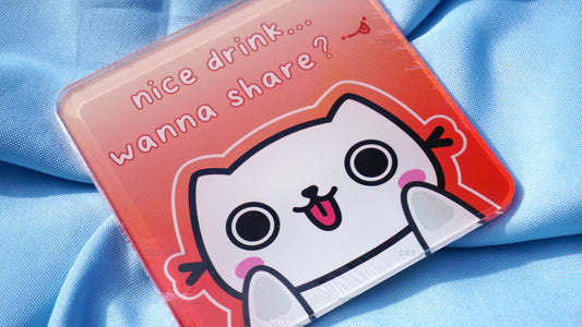 “Nice Drink” Neko Coaster
