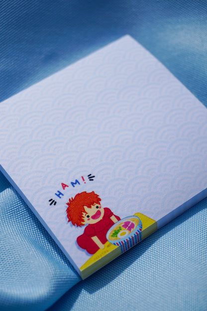 Ponyo Ham Adhesive Notepad