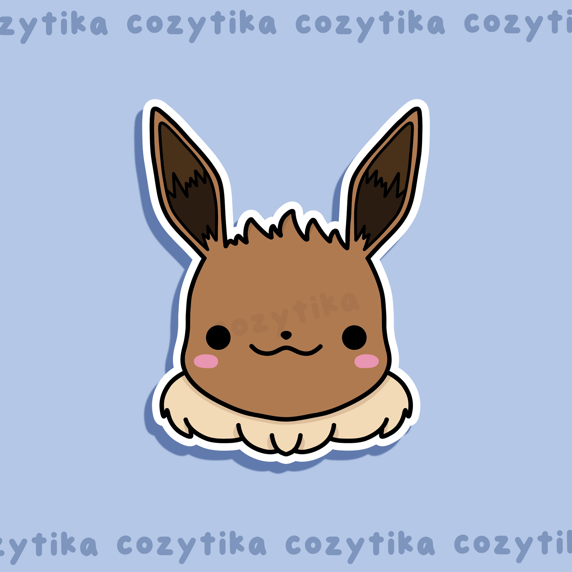 Eevee head sticker graphic