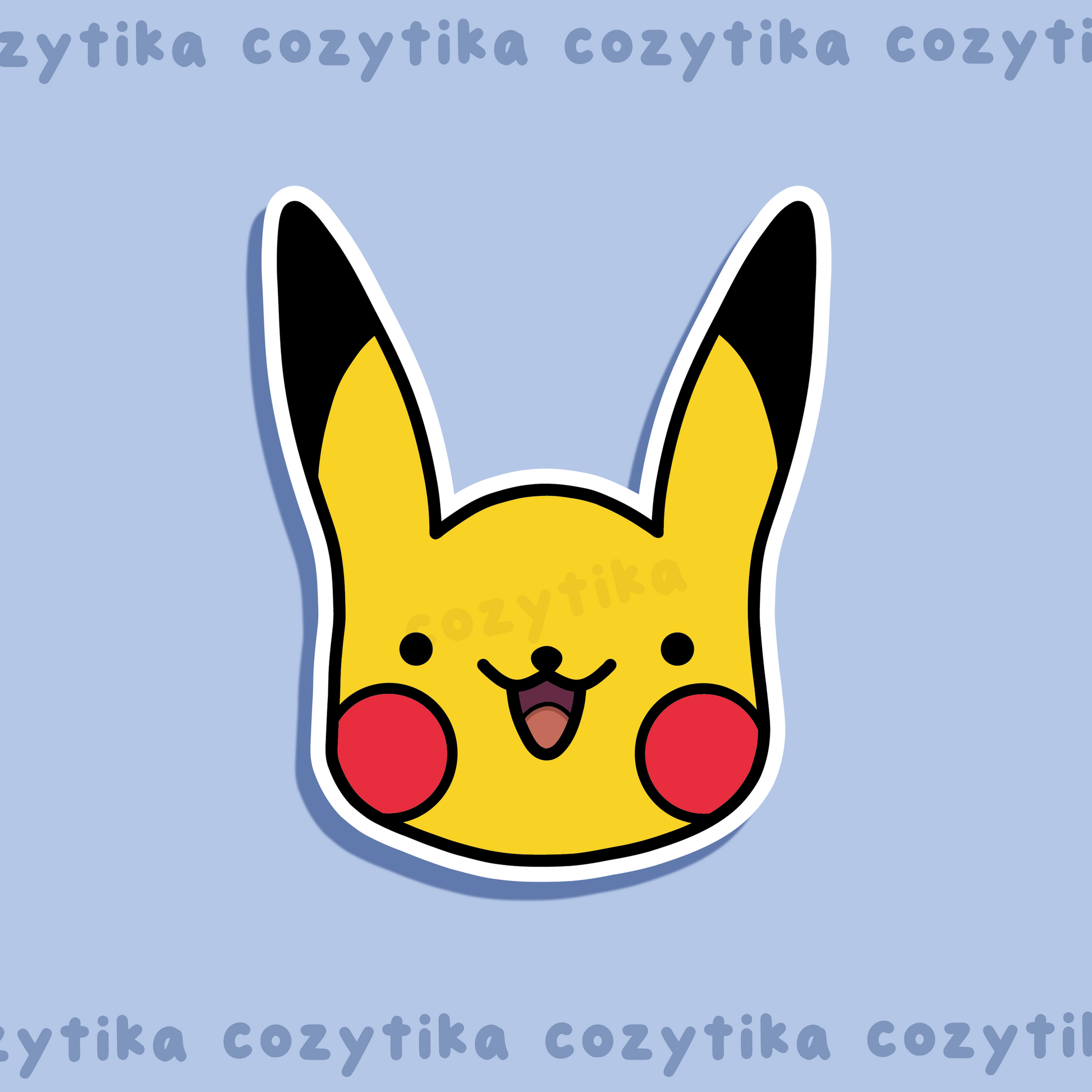 Pikachu head stick graphic